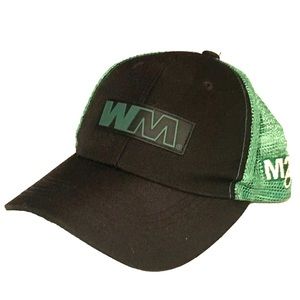 Waste Management Logo Pga Lifchgr M2Z exclusive Green Mesh cap strapback Hat nwt